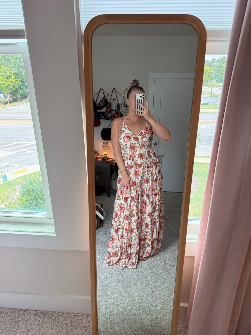 Floral V-Neck Flowy Maxi Dress